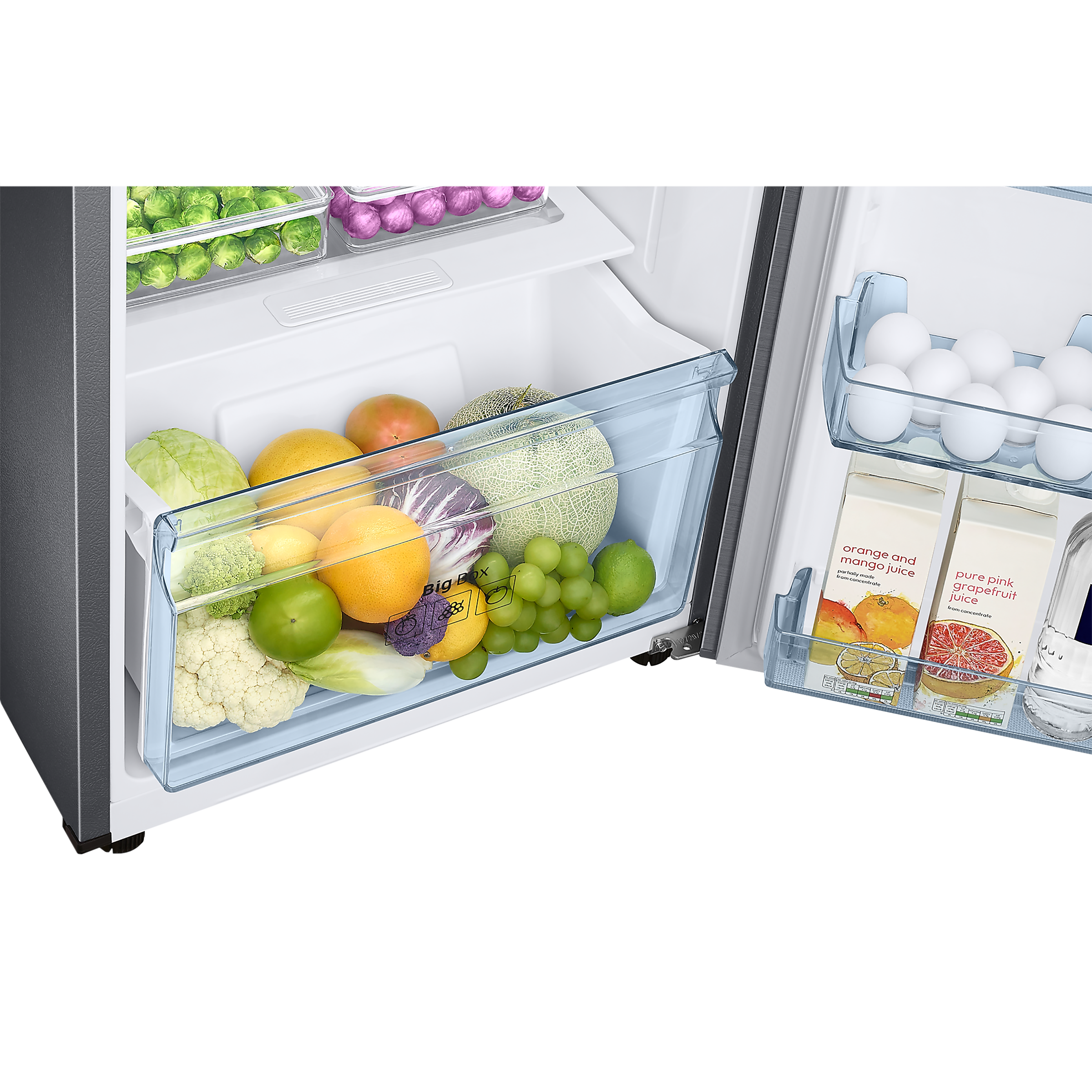 SAMSUNG 236 Litres 2 Star Frost Free Double Door Refrigerator with Deodorizer (RT28C3042S8/HL, Elegant Inox)