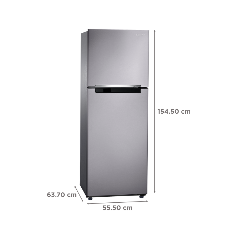 SAMSUNG 236 Litres 2 Star Frost Free Double Door Refrigerator with Deodorizer (RT28C3042S8/HL, Elegant Inox)