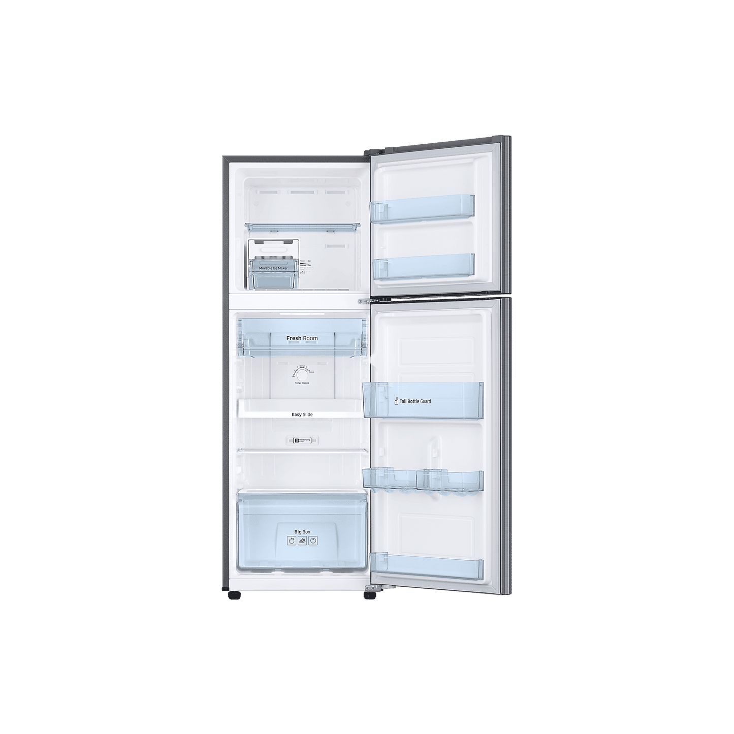 SAMSUNG 236 Litres 2 Star Frost Free Double Door Refrigerator with Deodorizer (RT28C3042S8/HL, Elegant Inox)