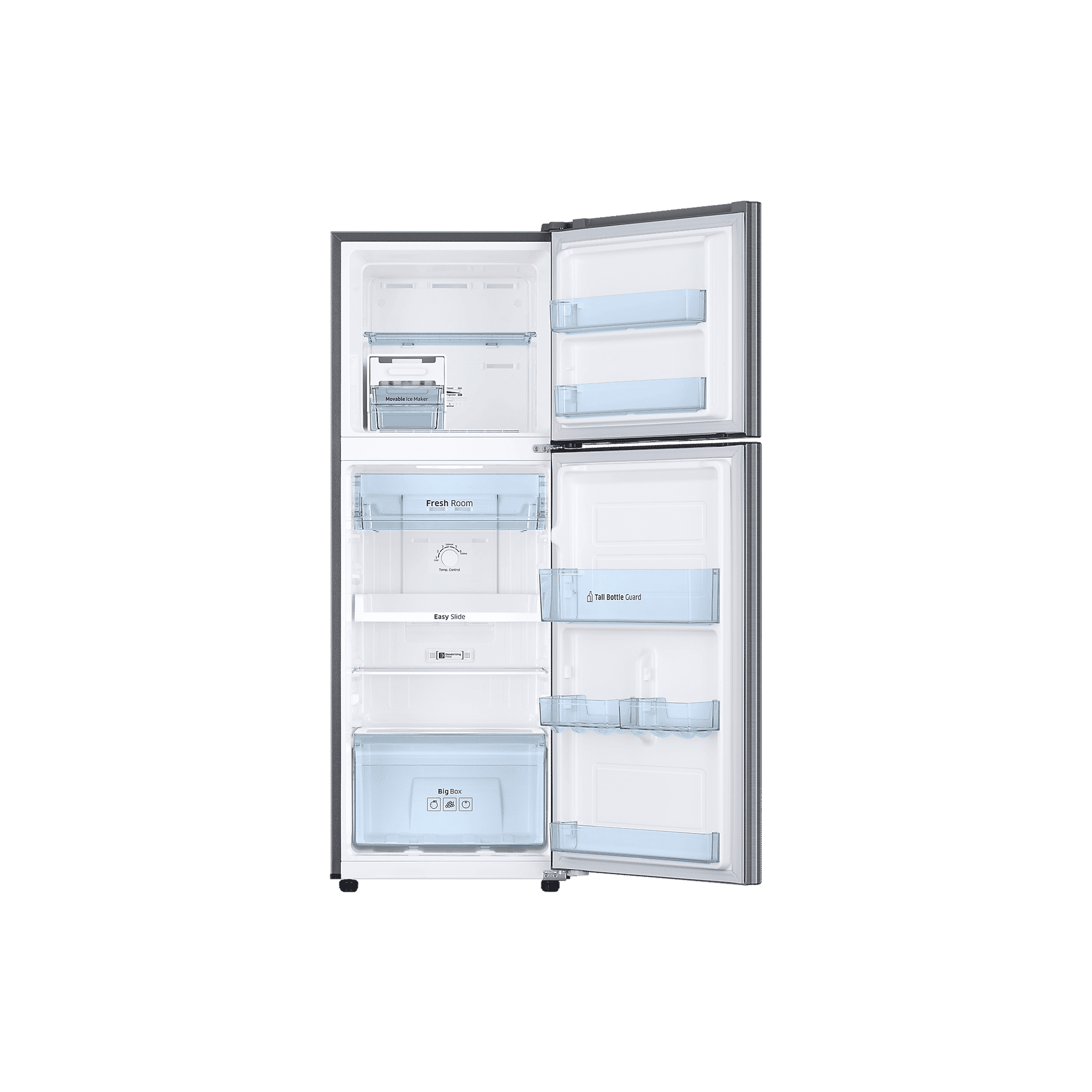 SAMSUNG 236 Litres 2 Star Frost Free Double Door Refrigerator with Deodorizer (RT28C3042S8/HL, Elegant Inox)