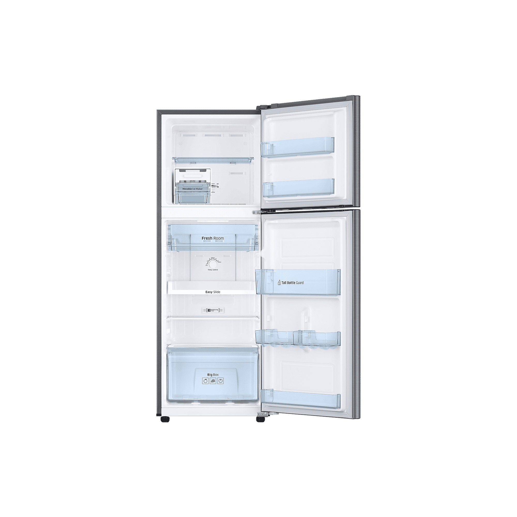 SAMSUNG 236 Litres 2 Star Frost Free Double Door Refrigerator with Deodorizer (RT28C3042S8/HL, Elegant Inox)
