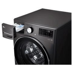 LG 15/8 kg 5 Star Fully Automatic Front Load Washer Dryer(FHD1508STB.ABLQEIL, AI Direct Drive, Black VCM)