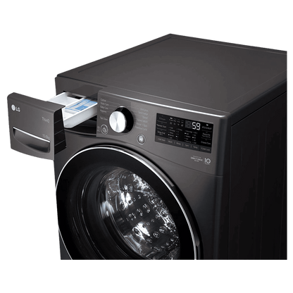 LG 15/8 kg 5 Star Fully Automatic Front Load Washer Dryer(FHD1508STB.ABLQEIL, AI Direct Drive, Black VCM)