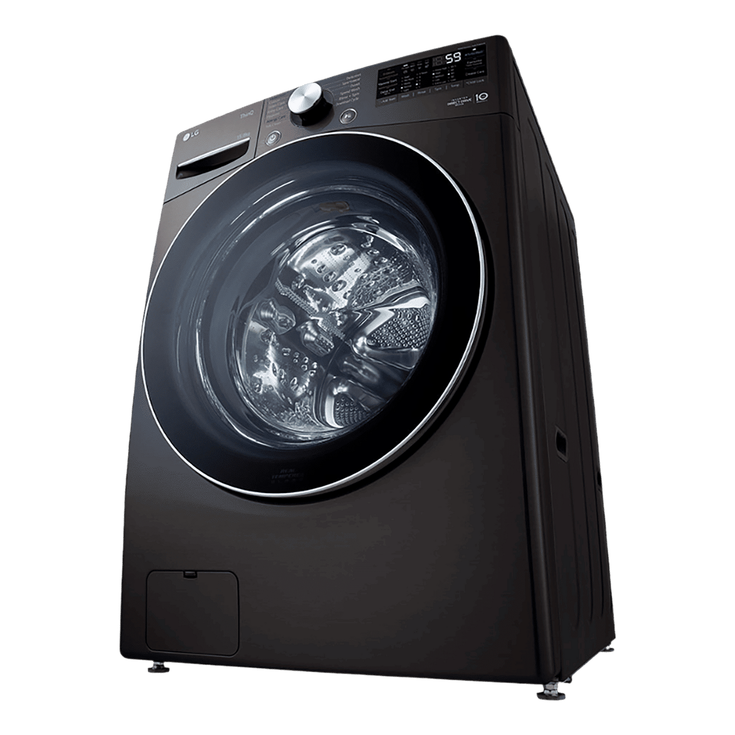 LG 15/8 kg 5 Star Fully Automatic Front Load Washer Dryer(FHD1508STB.ABLQEIL, AI Direct Drive, Black VCM)