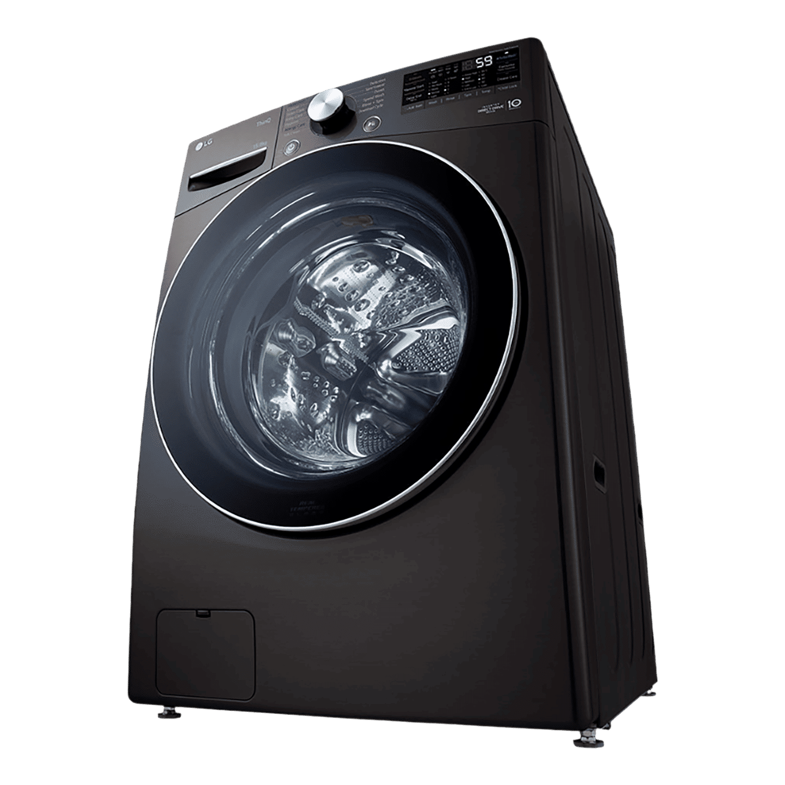 LG 15/8 kg 5 Star Fully Automatic Front Load Washer Dryer(FHD1508STB.ABLQEIL, AI Direct Drive, Black VCM)