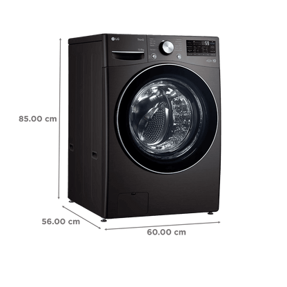 LG 15/8 kg 5 Star Fully Automatic Front Load Washer Dryer(FHD1508STB.ABLQEIL, AI Direct Drive, Black VCM)