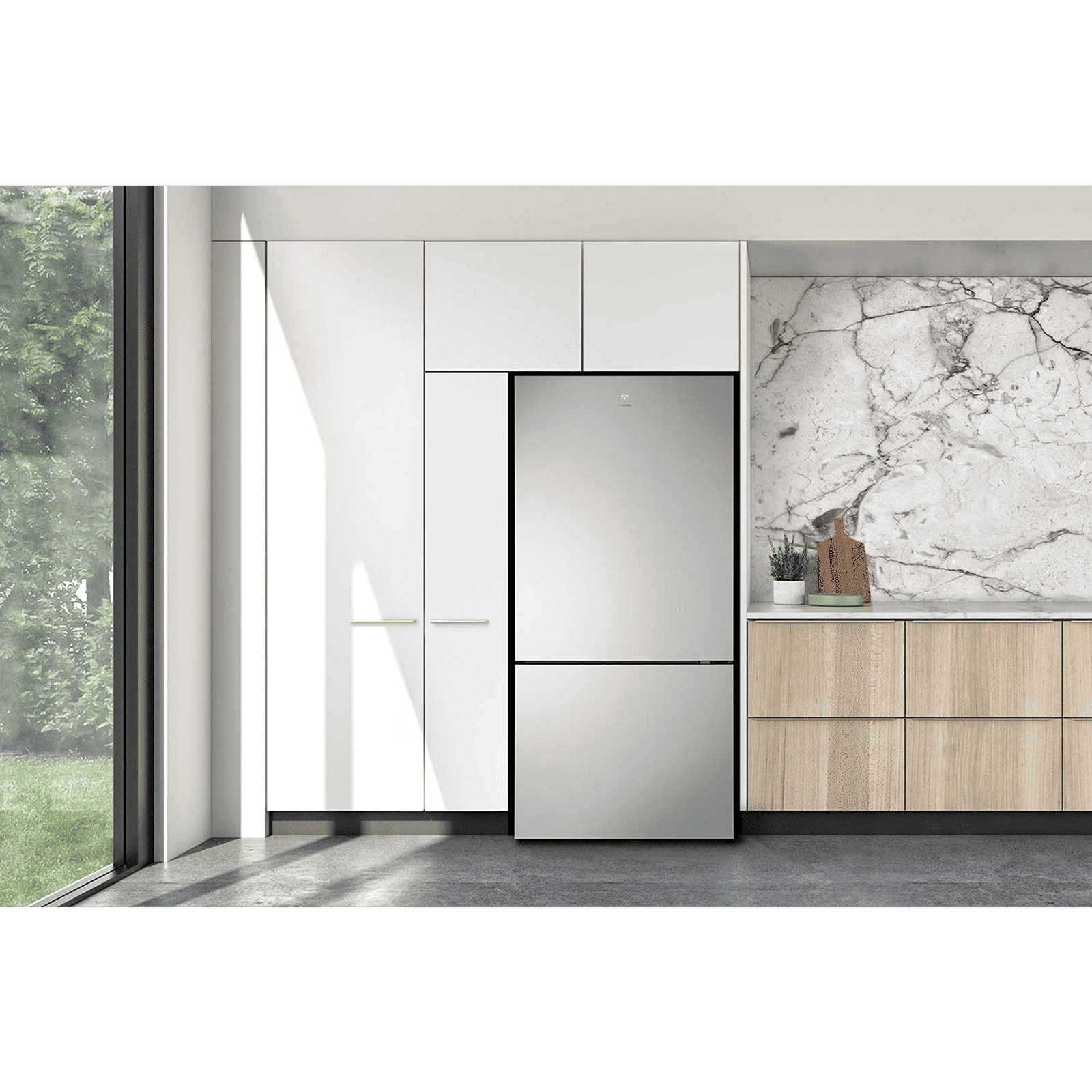 Electrolux UltimateTaste 500 496 Litres 2 Star Frost Free Double Door Bottom Mount Refrigerator with Door Alarm (EBE5302C-S, Stainless Steel)