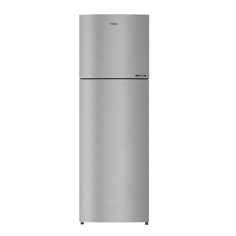 Haier 268 Litres 2 Star Frost Free Double Door Convertible Refrigerator with Turbo Icing (HRF-3182BIS-P, Inox Steel)