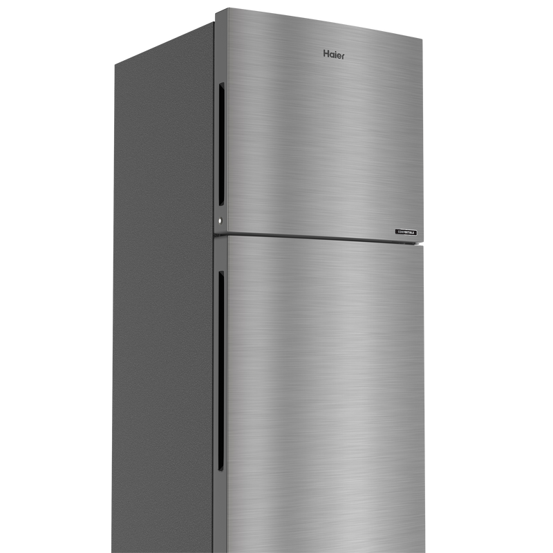 Haier 268 Litres 2 Star Frost Free Double Door Convertible Refrigerator with Turbo Icing (HRF-3182BIS-P, Inox Steel)