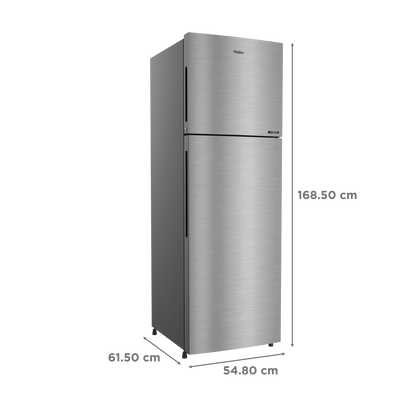 Haier 268 Litres 2 Star Frost Free Double Door Convertible Refrigerator with Turbo Icing (HRF-3182BIS-P, Inox Steel)