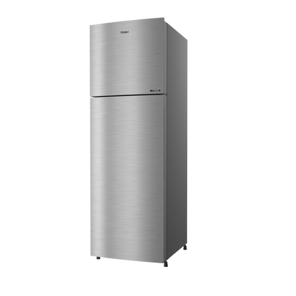 Haier 268 Litres 2 Star Frost Free Double Door Convertible Refrigerator with Turbo Icing (HRF-3182BIS-P, Inox Steel)