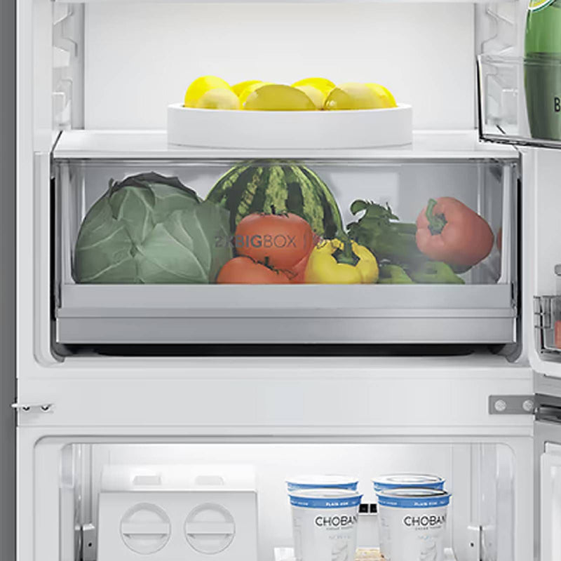 Haier 325 Litres 3 Star Frost Free Double Door Bottom Mount Convertible Refrigerator with Triple Inverter Technology (HRB-3753BBS-P, Brushline Silver)
