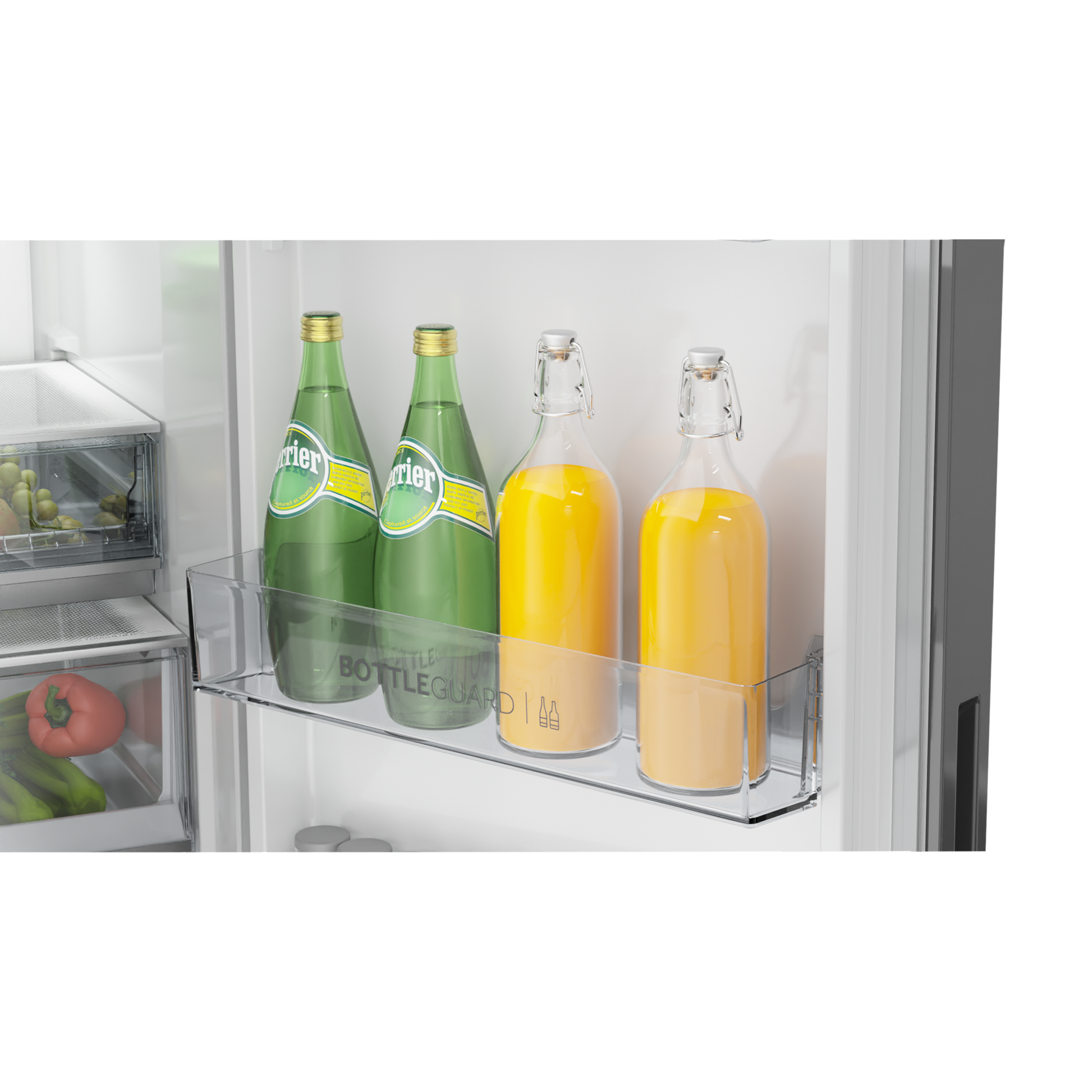 Haier 325 Litres 3 Star Frost Free Double Door Bottom Mount Convertible Refrigerator with Triple Inverter Technology (HRB-3753BBS-P, Brushline Silver)