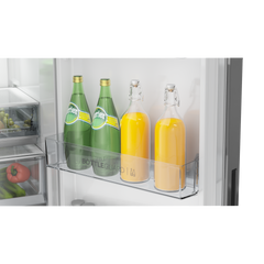 Haier 325 Litres 3 Star Frost Free Double Door Bottom Mount Convertible Refrigerator with Triple Inverter Technology (HRB-3753BBS-P, Brushline Silver)