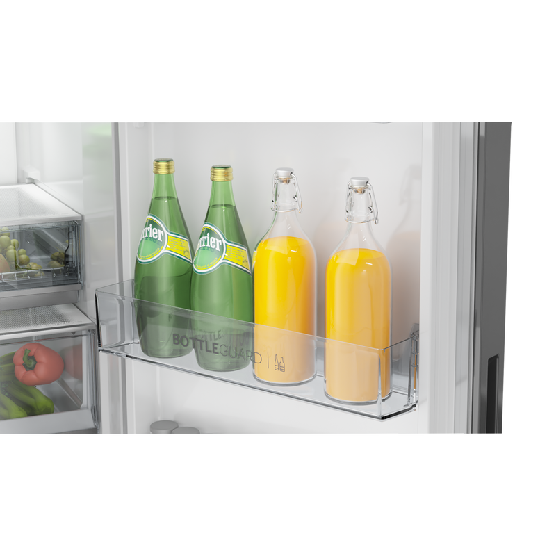 Haier 325 Litres 3 Star Frost Free Double Door Bottom Mount Convertible Refrigerator with Triple Inverter Technology (HRB-3753BBS-P, Brushline Silver)