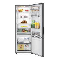 Haier 325 Litres 3 Star Frost Free Double Door Bottom Mount Convertible Refrigerator with Triple Inverter Technology (HRB-3753BBS-P, Brushline Silver)