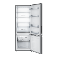 Haier 325 Litres 3 Star Frost Free Double Door Bottom Mount Convertible Refrigerator with Triple Inverter Technology (HRB-3753BBS-P, Brushline Silver)