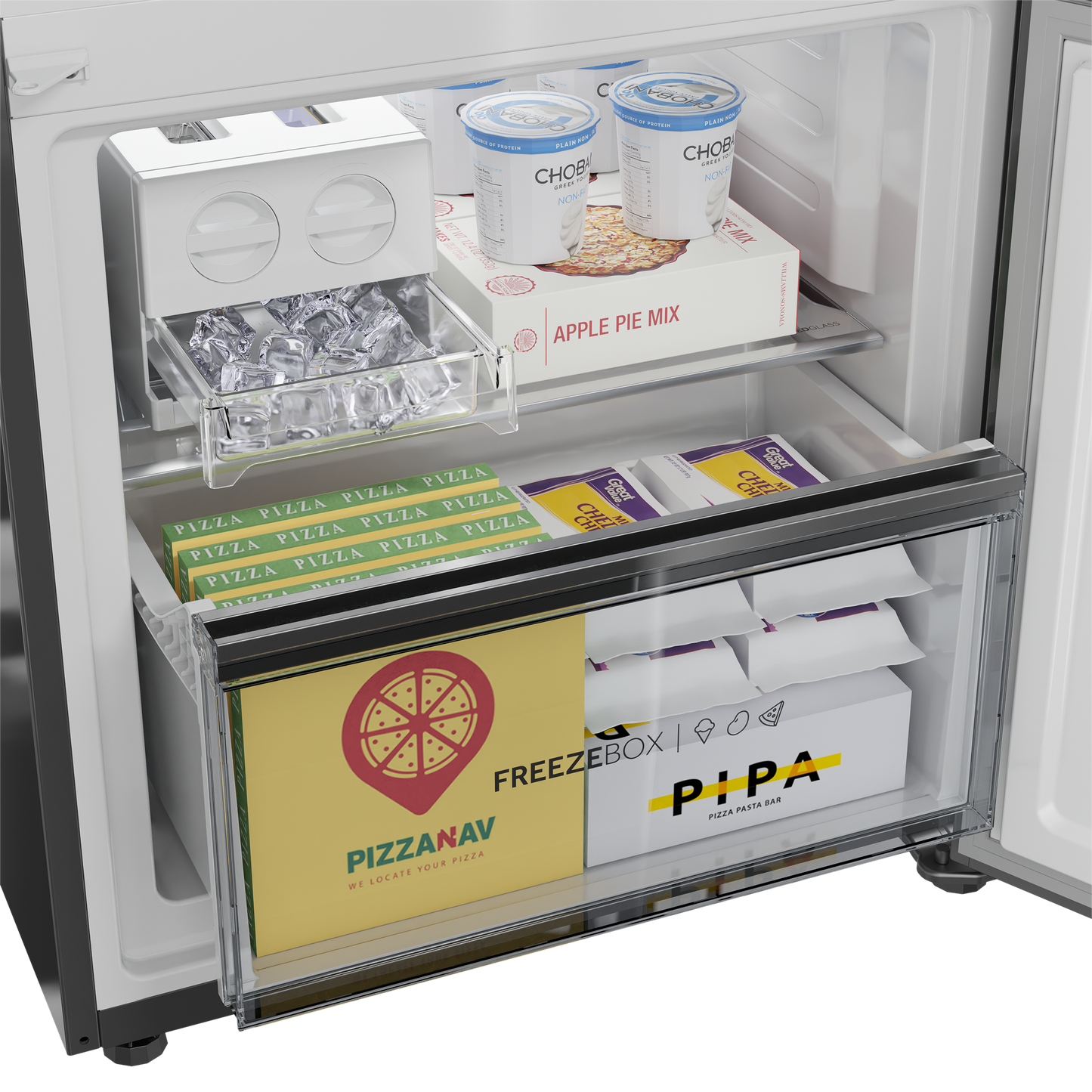 Haier 355 Litres 3 Star Frost Free Double Door Bottom Mount Convertible Refrigerator with Triple Inverter Technology (HRB-4053PKG-P, Black Glass)