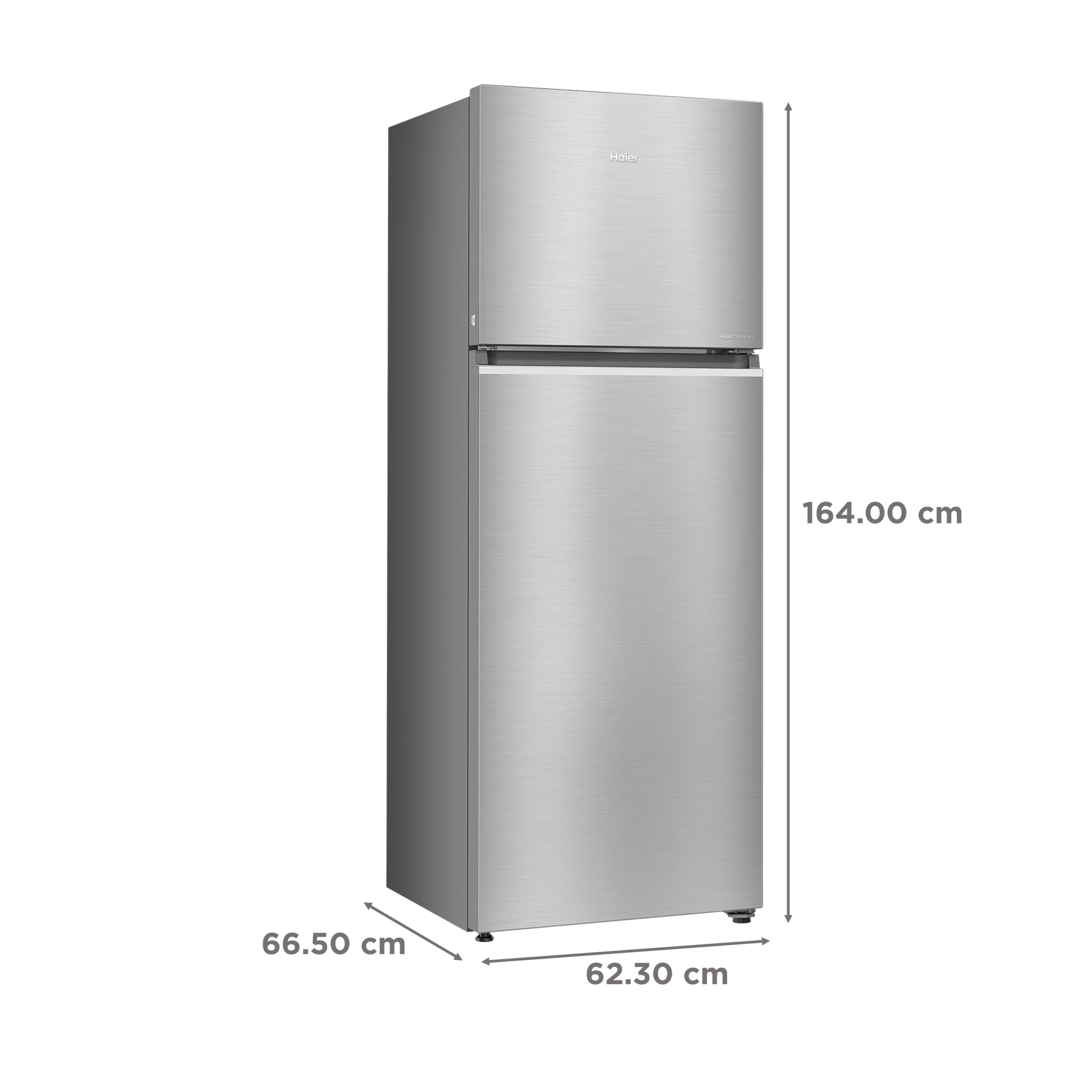 Haier 328 Litres 3 Star Frost Free Double Door Convertible Refrigerator with Triple Inverter Technology (HRF-3783BIS-P, Inox Steel)