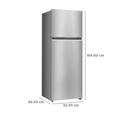 Haier 328 Litres 3 Star Frost Free Double Door Convertible Refrigerator with Triple Inverter Technology (HRF-3783BIS-P, Inox Steel)