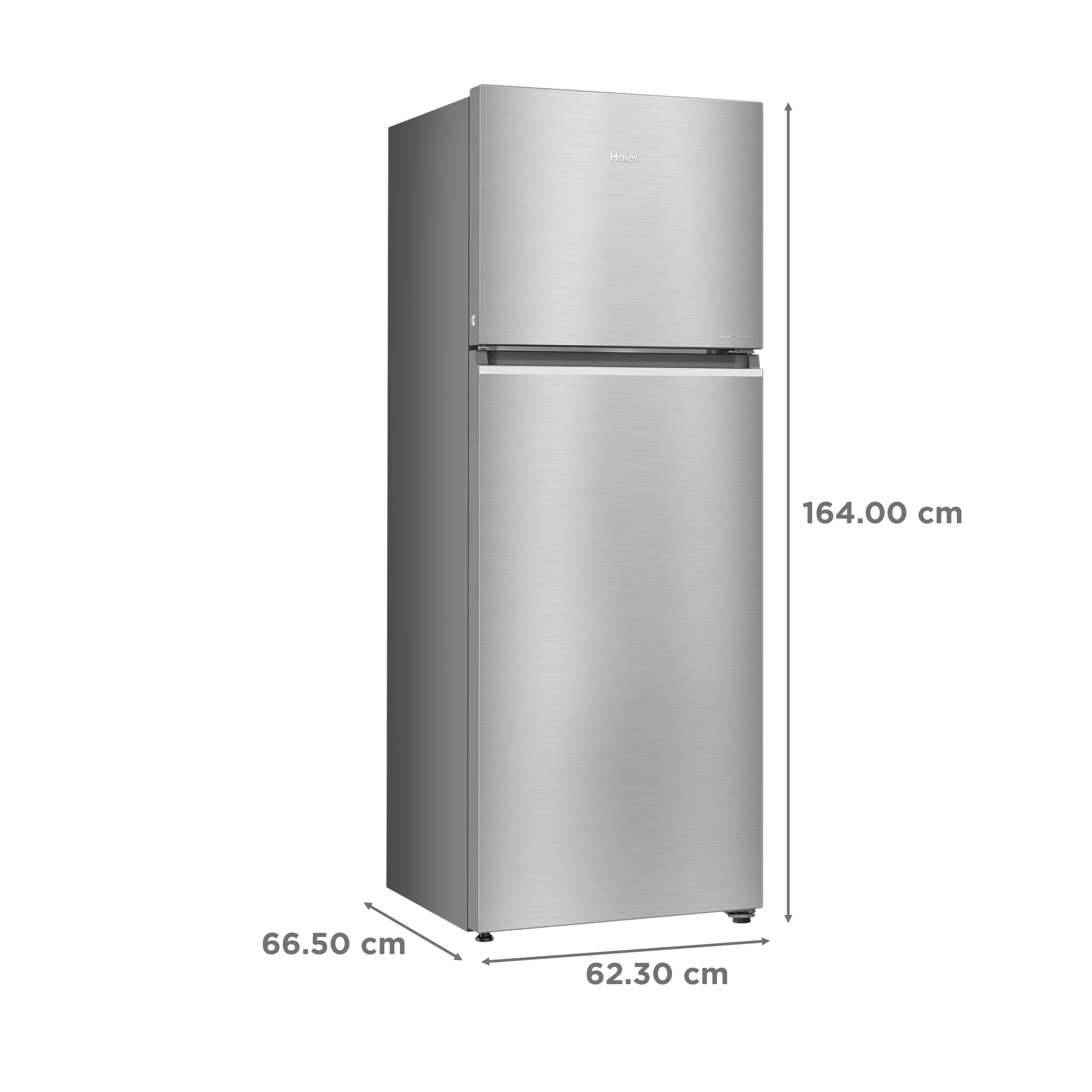 Haier 328 Litres 3 Star Frost Free Double Door Convertible Refrigerator with Triple Inverter Technology (HRF-3783BIS-P, Inox Steel)