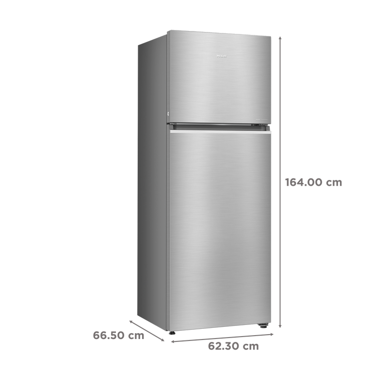 Haier 328 Litres 3 Star Frost Free Double Door Convertible Refrigerator with Triple Inverter Technology (HRF-3783BIS-P, Inox Steel)