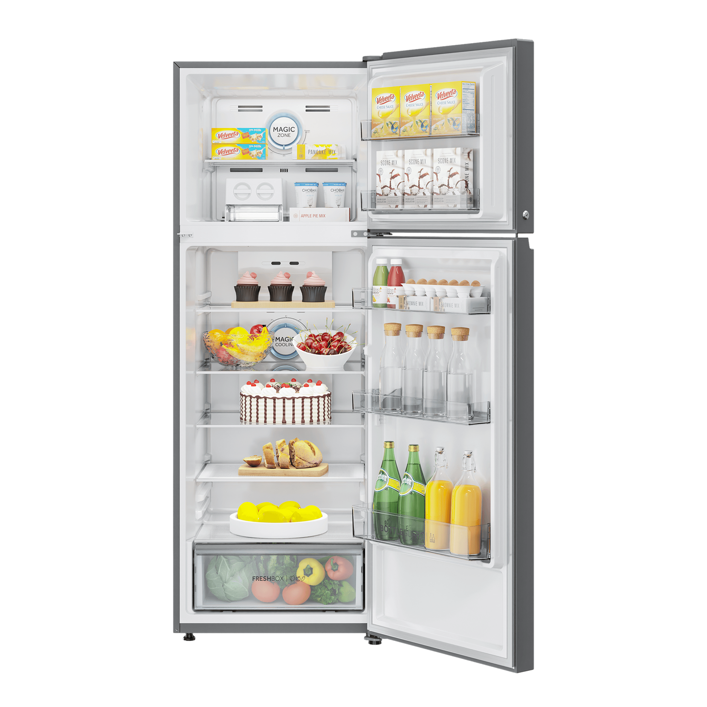 Haier 358 Litres 3 Star Frost Free Double Door Convertible Refrigerator with Triple Inverter Technology (HRF-4083BIS-P, Inox Steel)