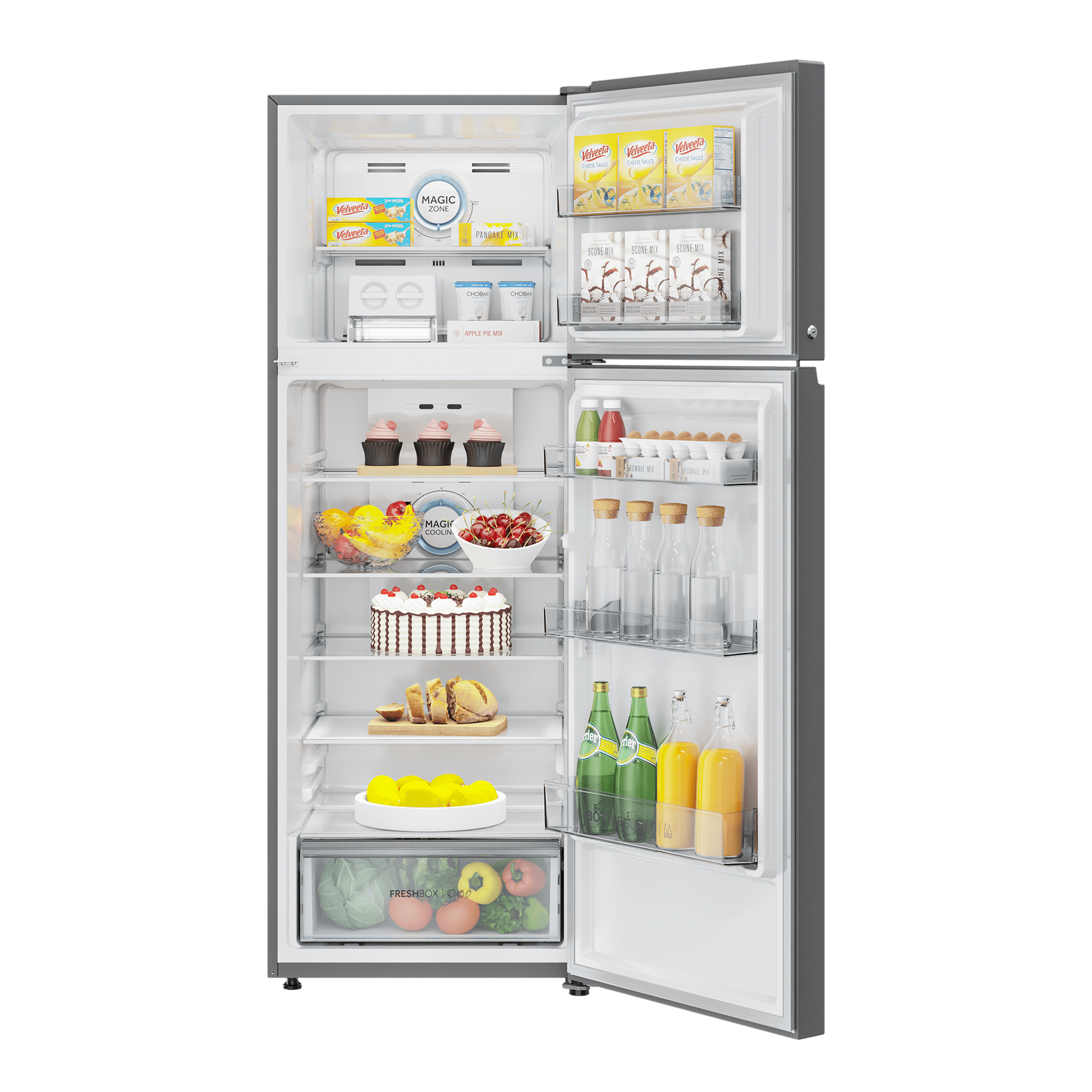 Haier 358 Litres 3 Star Frost Free Double Door Convertible Refrigerator with Triple Inverter Technology (HRF-4083BIS-P, Inox Steel)