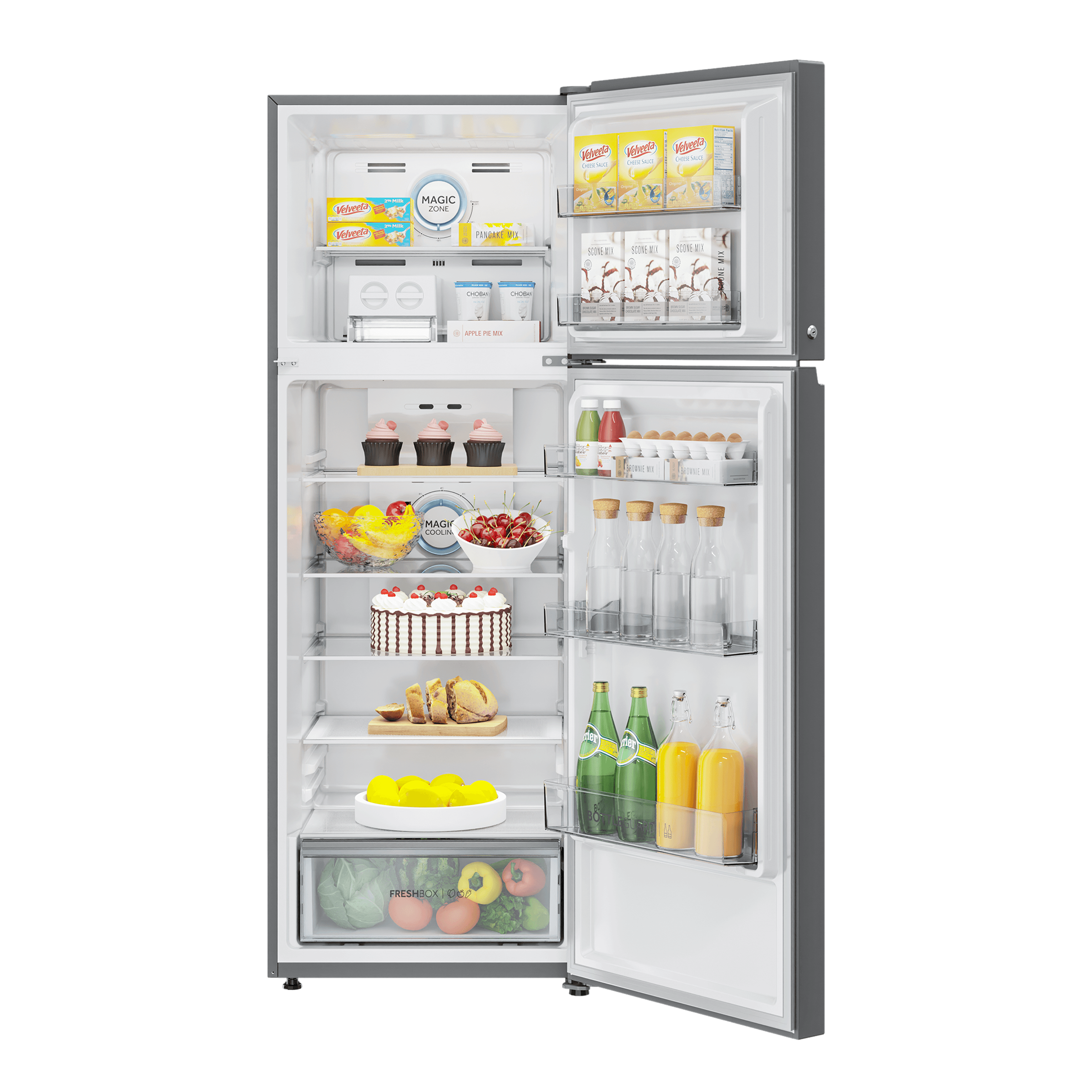 Haier 358 Litres 3 Star Frost Free Double Door Convertible Refrigerator with Triple Inverter Technology (HRF-4083BIS-P, Inox Steel)