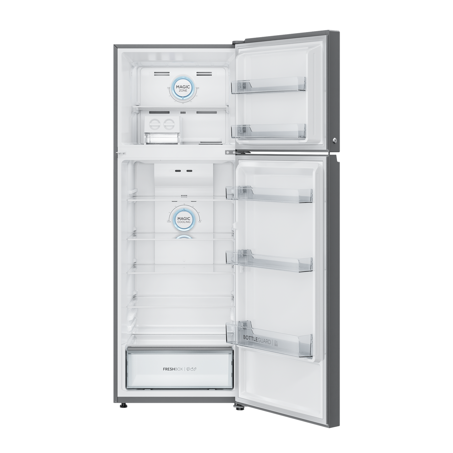 Haier 358 Litres 3 Star Frost Free Double Door Convertible Refrigerator with Triple Inverter Technology (HRF-4083BIS-P, Inox Steel)