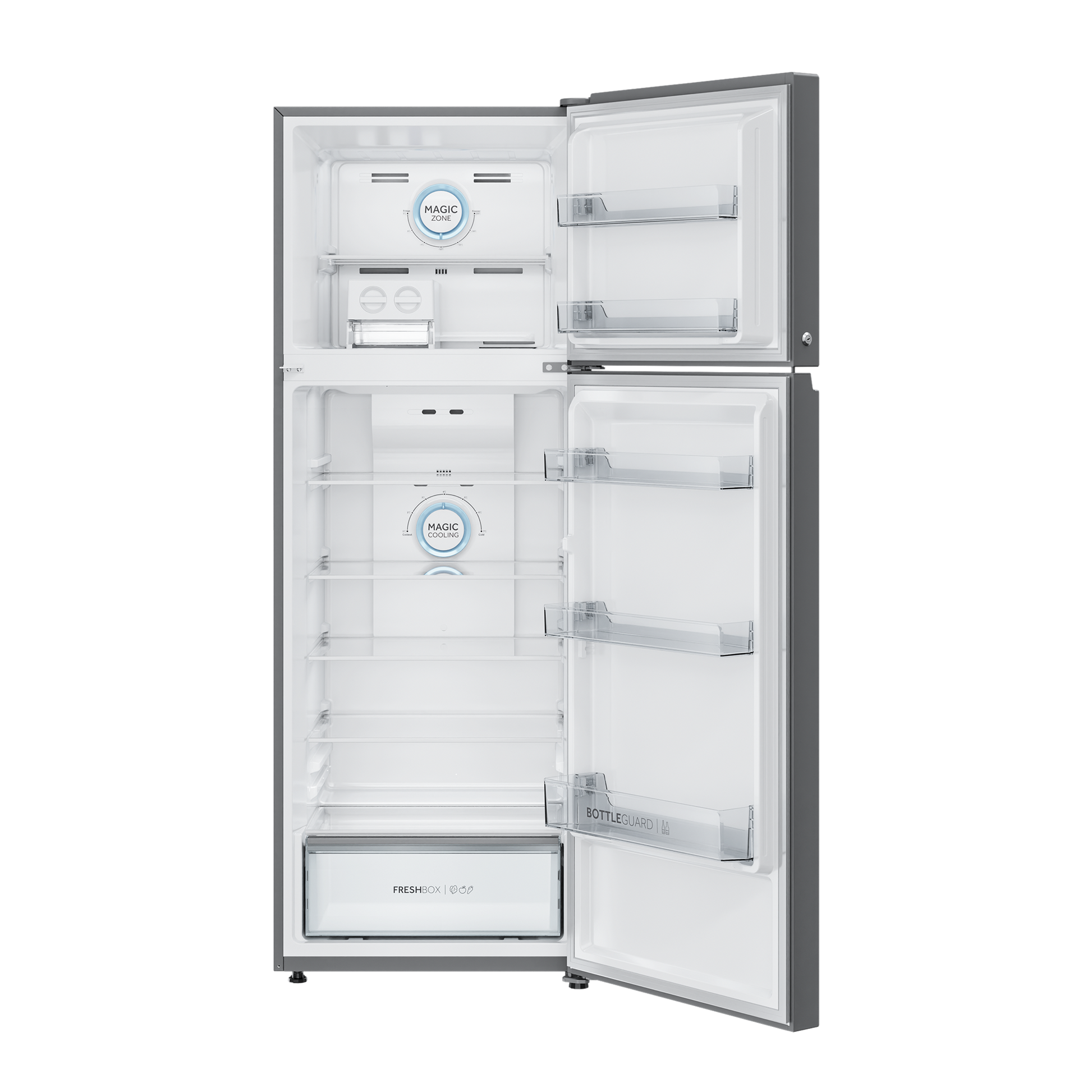 Haier 358 Litres 3 Star Frost Free Double Door Convertible Refrigerator with Triple Inverter Technology (HRF-4083BIS-P, Inox Steel)