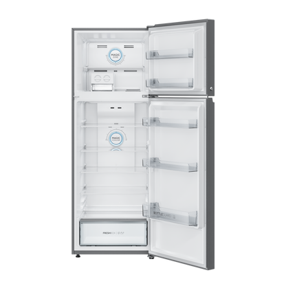 Haier 358 Litres 3 Star Frost Free Double Door Convertible Refrigerator with Triple Inverter Technology (HRF-4083BIS-P, Inox Steel)