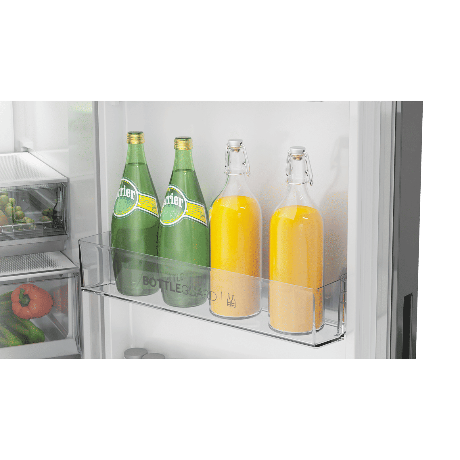 Haier 445 Litres 2 Star Frost Free Double Door Bottom Mount Convertible Refrigerator with Triple Inverter Technology (HRB-4952BIS-P, Inox Steel)