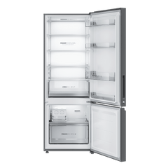 Haier 445 Litres 2 Star Frost Free Double Door Bottom Mount Convertible Refrigerator with Triple Inverter Technology (HRB-4952BIS-P, Inox Steel)
