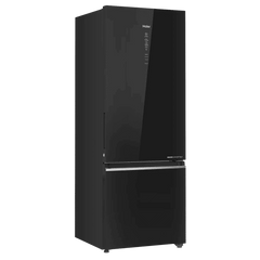 Haier 445 Litres 2 Star Frost Free Double Door Bottom Mount Convertible Refrigerator with Triple Inverter Technology (HRB-4952CKG-P, Black Glass)