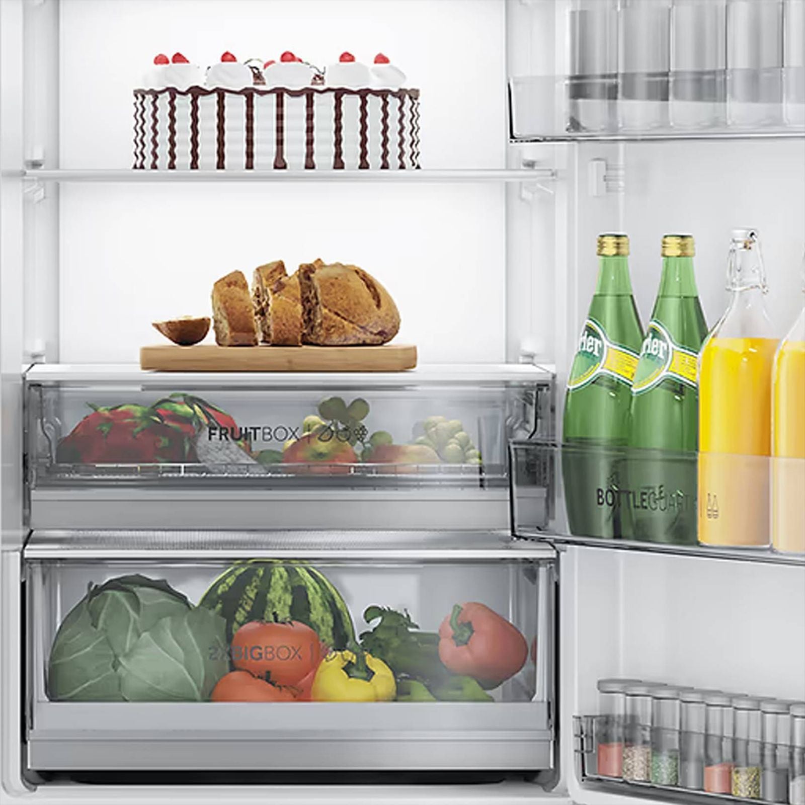 Haier 445 Litres 2 Star Frost Free Double Door Bottom Mount Convertible Refrigerator with Triple Inverter Technology (HRB-4952CKG-P, Black Glass)