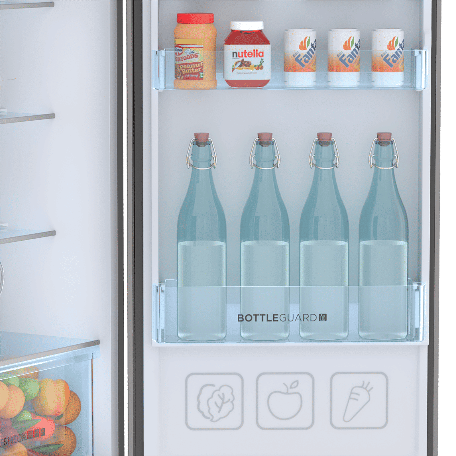 Haier 240 Litres 2 Star Frost Free Double Door Convertible Refrigerator with Turbo Icing (HRF-2902BMS-P, Moon Silver)