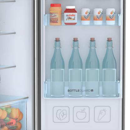 Haier 240 Litres 2 Star Frost Free Double Door Convertible Refrigerator with Turbo Icing (HRF-2902BMS-P, Moon Silver)