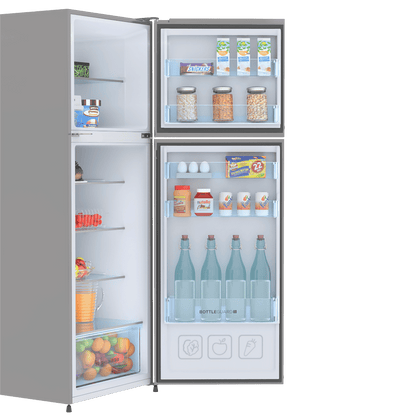 Haier 240 Litres 2 Star Frost Free Double Door Convertible Refrigerator with Turbo Icing (HRF-2902BMS-P, Moon Silver)