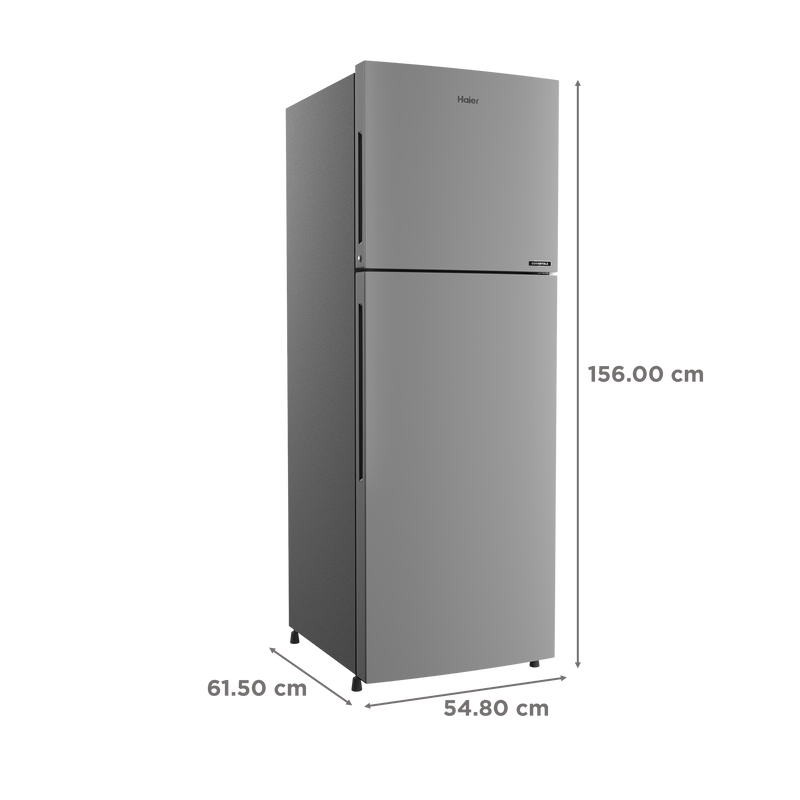 Haier 240 Litres 2 Star Frost Free Double Door Convertible Refrigerator with Turbo Icing (HRF-2902BMS-P, Moon Silver)