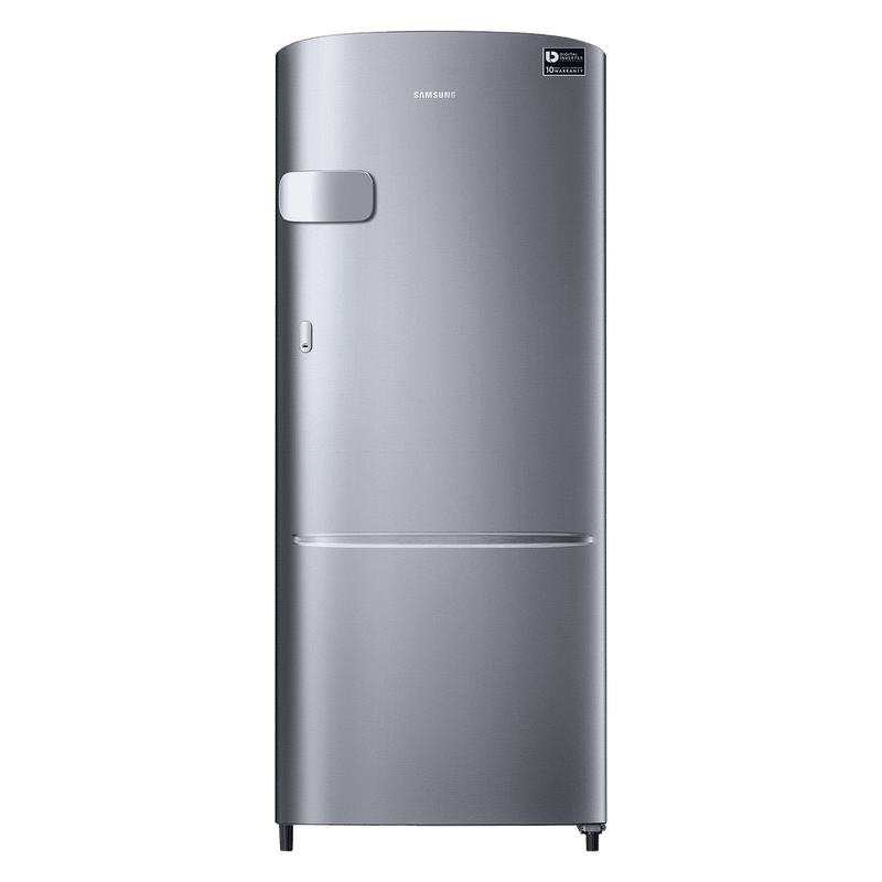 SAMSUNG Stylish Grande 183 Litres3 Star Direct Cool Single Door Refrigerator with Anti Bacterial Gasket (RR20C2Y23S8/HL, Elegant Inox)