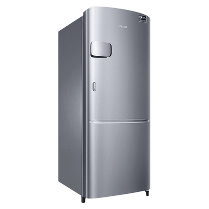 SAMSUNG Stylish Grande 183 Litres3 Star Direct Cool Single Door Refrigerator with Anti Bacterial Gasket (RR20C2Y23S8/HL, Elegant Inox)