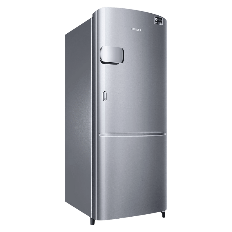SAMSUNG Stylish Grande 183 Litres3 Star Direct Cool Single Door Refrigerator with Anti Bacterial Gasket (RR20C2Y23S8/HL, Elegant Inox)