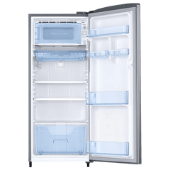 SAMSUNG Stylish Grande 183 Litres3 Star Direct Cool Single Door Refrigerator with Anti Bacterial Gasket (RR20C2Y23S8/HL, Elegant Inox)