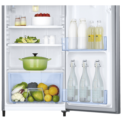SAMSUNG Stylish Grande 183 Litres3 Star Direct Cool Single Door Refrigerator with Anti Bacterial Gasket (RR20C2Y23S8/HL, Elegant Inox)