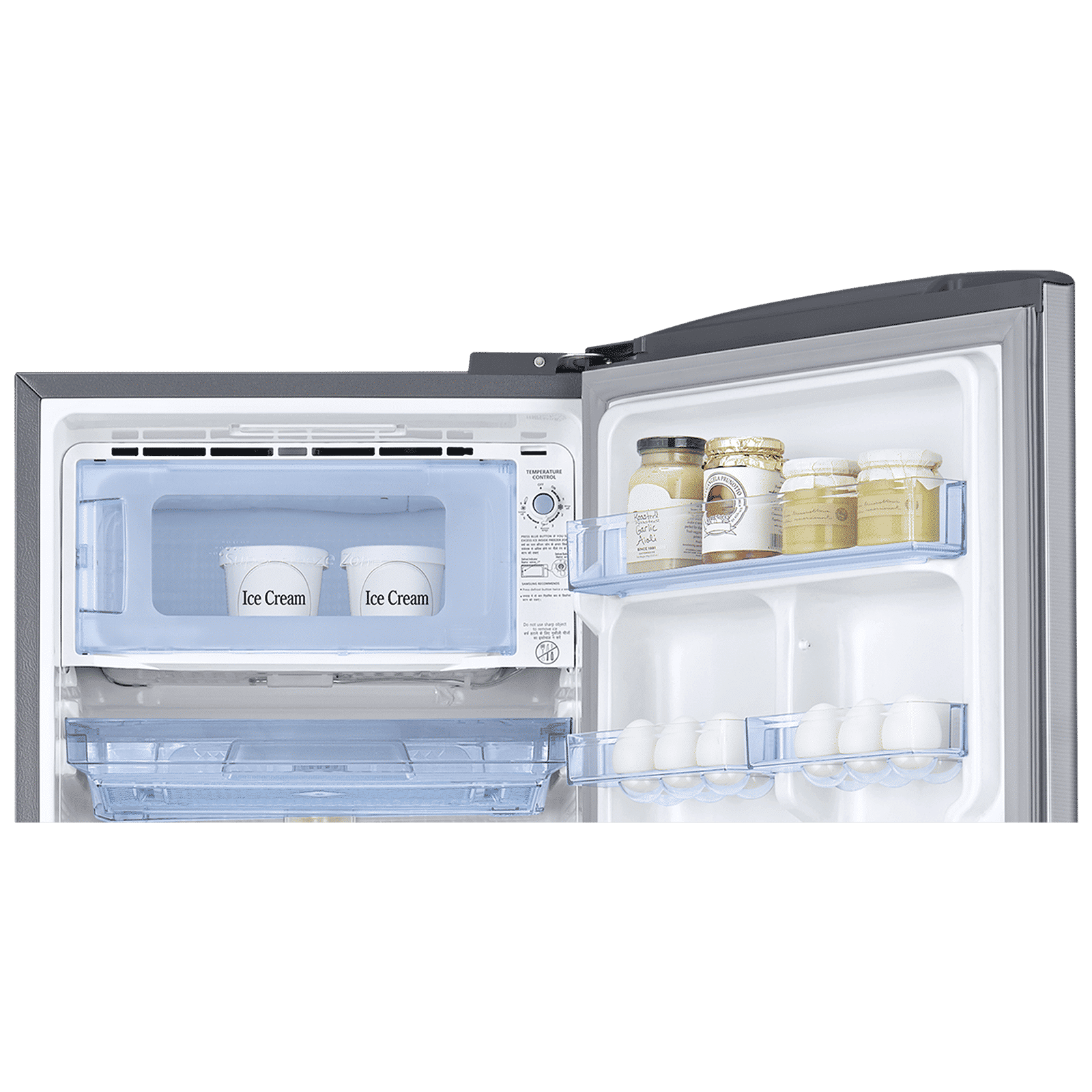 SAMSUNG Stylish Grande 183 Litres3 Star Direct Cool Single Door Refrigerator with Anti Bacterial Gasket (RR20C2Y23S8/HL, Elegant Inox)