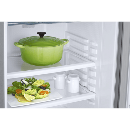 SAMSUNG Stylish Grande 183 Litres3 Star Direct Cool Single Door Refrigerator with Anti Bacterial Gasket (RR20C2Y23S8/HL, Elegant Inox)