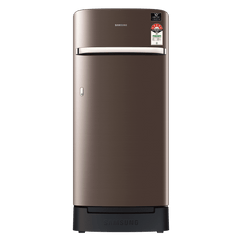 SAMSUNG Horizontal Curve 189 Litres 5 Star Direct Cool Single Door Refrigerator with Anti Bacterial Gasket (RR21C2H25DX/HL, Luxe Brown)