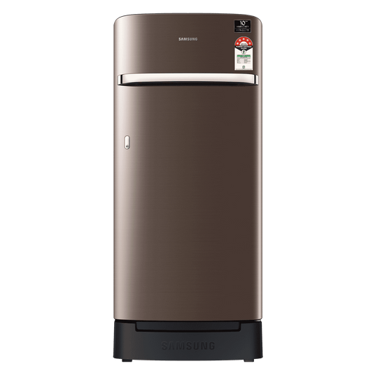 SAMSUNG Horizontal Curve 189 Litres 5 Star Direct Cool Single Door Refrigerator with Anti Bacterial Gasket (RR21C2H25DX/HL, Luxe Brown)