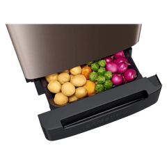 SAMSUNG Horizontal Curve 189 Litres 5 Star Direct Cool Single Door Refrigerator with Anti Bacterial Gasket (RR21C2H25DX/HL, Luxe Brown)